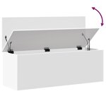 vidaXL Boîte de rangement blanc 102x35x35 cm bois d'ingénierie
