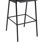 vidaXL Chaises de bar lot de 2 noir contreplaqué solide et acier