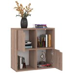 vidaXL Bibliothèque Chêne Sonoma gris 60x27 5x59 5cm Bois d’ingénierie