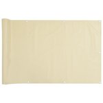 vidaXL Écran d'intimité de balcon crème 600x90 cm PVC