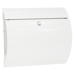 Boîte aux Lettres en Acier  Aura E5401  Grande capacité  Anti-pluie  Blanc