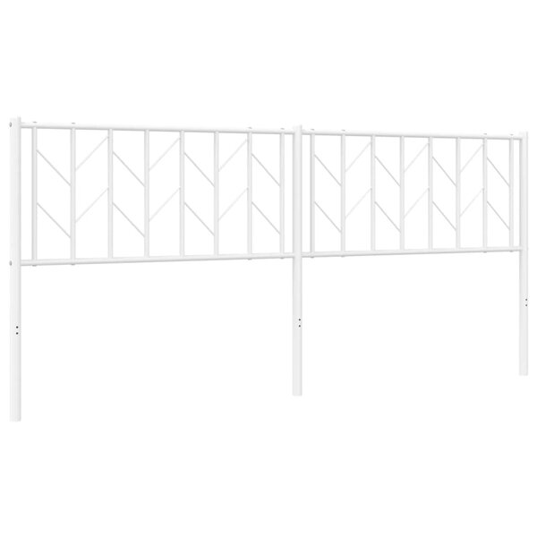 vidaXL Tête de lit de remplacement métal blanc 193 cm