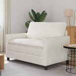 vidaXL Canapé Crème 126 x 81 x 87 5 cm Polyester