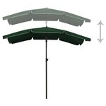 vidaXL Parasol de jardin avec mât 200x130 cm vert