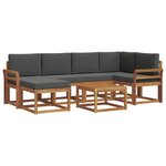 vidaXL Ensemble de canapés d'extérieur 7 pc Naturel et Anthracite
