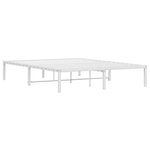 vidaXL Cadre de lit métal sans matelas blanc 140x200 cm