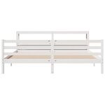 vidaXL Cadre de lit et tête de lit blanc 180x200 cm bois de pin massif
