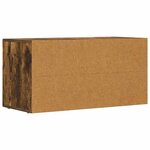 vidaXL Meuble TV Chêne fumé 80 x 35 x 40 cm Bois d'ingénierie