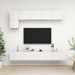 vidaXL Ensemble de meubles TV 5 Pièces Blanc Bois d'ingénierie