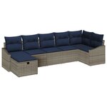 vidaXL Ensemble de Canapés avec coussin 4 Pièces polyrotin