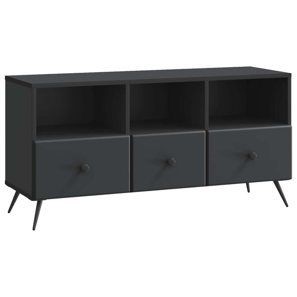 vidaXL Meuble TV avec tiroir Noir 102 x 34 5 x 50 cm Bois d'ingénierie