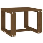 vidaXL Chaises longues lot de 2 avec table brun miel bois massif pin