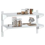 vidaXL Étagère murale à 2 niveaux 100x30x60cm argenté acier inoxydable