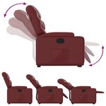 vidaXL Fauteuil inclinable Rouge bordeaux Similicuir