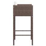 vidaXL Tabourets de bar lot de 4 avec coussins marron résine tressée