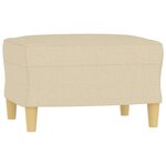 vidaXL Fauteuil avec repose-pied Crème 60 cm Tissu