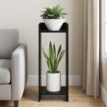 vidaXL Support de Plante Chêne noir 30 x 30 x 80 cm Bois d'ingénierie