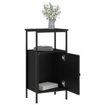 vidaXL Tables de chevet 2 Pièces noir 41x31x80 cm bois d’ingénierie