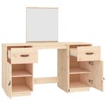 vidaXL Ensemble de coiffeuse avec miroir Bois de pin solide