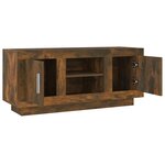 vidaXL Meuble TV chêne fumé 102x35x45 cm bois d'ingénierie