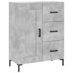 vidaXL Buffet haut Gris béton 69 5x34x180 cm Bois d'ingénierie