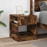vidaXL Table d'appoint Chêne fumé 40 5 x 40 x 45 cm Bois d'ingénierie