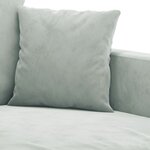 vidaXL Ensemble de canapés 3 Pièces avec coussins Gris clair Velours