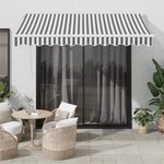 vidaXL Auvent rétractable anthracite/blanc 3x2 5 m tissu et aluminium