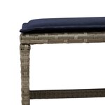 vidaXL Ensemble à manger de jardin 9 Pièces coussins gris résine tressée