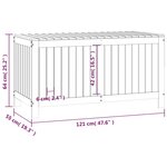 vidaXL Boîte de rangement de jardin Noir 121x55x64 cm Bois massif pin