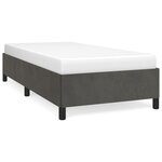 vidaXL Cadre de lit Gris foncé 100 x 200 cm Velours