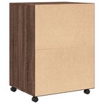 vidaXL Armoire à roulettes chêne marron 60x48x81 cm bois d'ingénierie