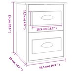 vidaXL Tables de chevet murales 2 Pièces Chêne marron 41 5x36x53 cm
