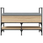 vidaXL Banc à chaussures chêne sonoma 85 5x42x57 5 cm bois ingénierie
