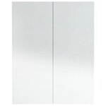 vidaXL Armoire à miroir de salle de bain 60x15x75cm MDF Blanc brillant