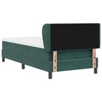 Lit box spring vidaXL avec matelas vert foncé 100x200 cm en velours