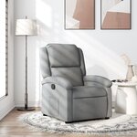 vidaXL Fauteuil inclinable gris clair tissu