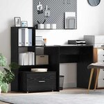 vidaXL Bureau Chêne noir 131 5 x 50 x 106 5 cm Bois d'ingénierie