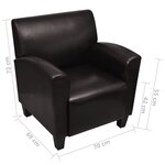 vidaXL Chaise de canapé Marron foncé Similicuir