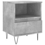 vidaXL Tables de chevet 2 Pièces gris béton 40x35x50 cm bois d’ingénierie