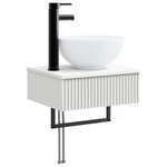 vidaXL Basin de lavage mural Blanc 40 x 35 x 39 cm Bois d'ingénierie