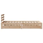 vidaXL Cadre de lit avec tiroirs sans matelas 75x190 cm