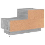 vidaXL Table de chevet avec lumières LED sonoma gris 70x36x40 5 cm