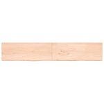 vidaXL Étagère murale 220x40x(2-4) cm bois de chêne massif non traité