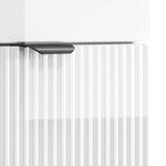 vidaXL Armoire sous évier de salle de bain Blanc brillant