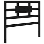 vidaXL Tête de lit Noir 80 5x4x100 cm Bois massif de pin