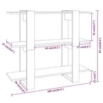 vidaXL Bibliothèque/Séparateur de pièce Noir 100x30x123 5 cm