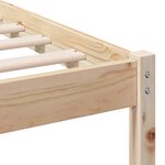 vidaXL Cadre de lit Marron 150 x 200 cm Bois massif en pin