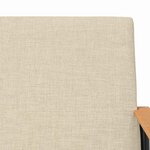 vidaXL fauteuil Crème 59 x 75 x 78 cm tissu