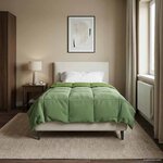 vidaXL Duvet complet toute l'année Vert 140 x 220 cm Microfibre